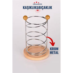 Takaz Global Metal Çatal Kaşık Bıçak Standı