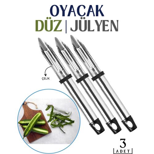 Takaz Global Çelik Ergonomik Soyacak 3 lü Set Bagonia Design