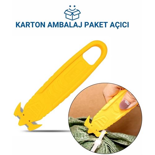 Takaz Global Güvenli Çelik Bıçaklı Karton Ambalaj Paket Açıcı