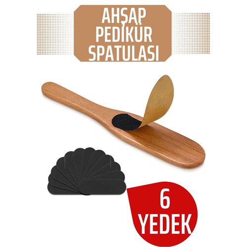 Takaz Global Riwega 6 Yedekli Ahşap Pedikür Spatulası