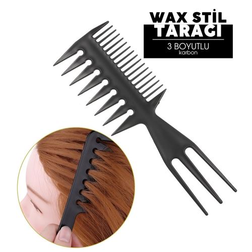 Takaz Global Nano Karbon Afro Stil Wax Stil Tarağı