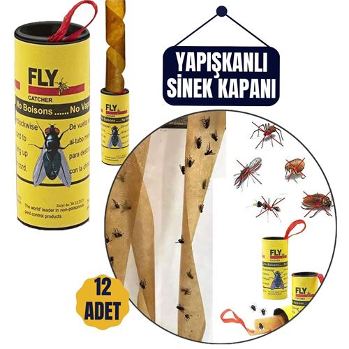 Takaz Global 12 Adet Yapışkanlı Sinek Kapanı 74 cm