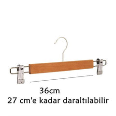 Takaz Global Ahşap Etek Pantolon Eşarp Kıskaçlı Askı Ayarlanabilir 360 Derece