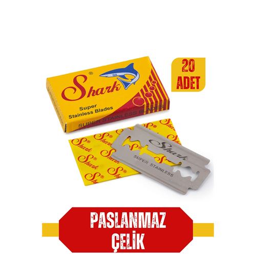 Takaz Global Shark 20 Adet Paslanmaz Çelik Tıraş Jileti