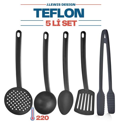 Takaz Global J.Lewis 5 li Teflon Yemek Hazırlama Servis Seti