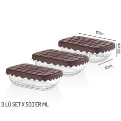 Takaz Global ChocoBox 3x500 ml Saklama Kabı