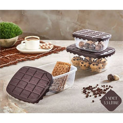 Takaz Global ChocoBox 3 lü 3.3 lt Saklama Kabı