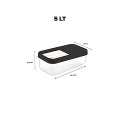 Takaz Global Insignia Erzak Bakliyat Saklama Seti 5 LT ANTRASİT 717743