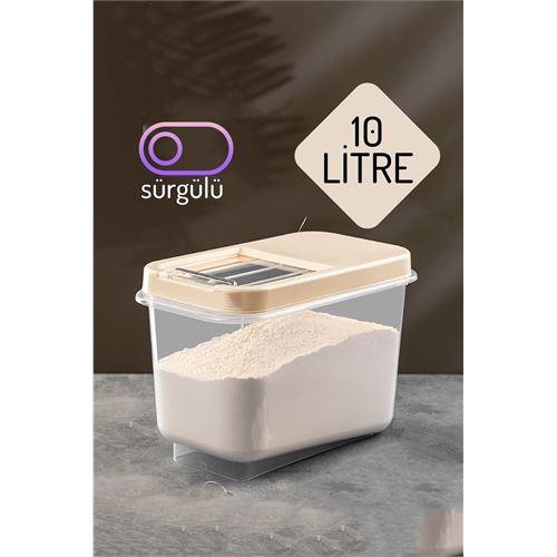 Takaz Global Insignia Erzak Bakliyat Saklama Kutusu 10 lt KREM 717748