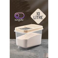 Takaz Global Insignia Erzak Bakliyat Saklama Kutusu 10 lt KREM 717748
