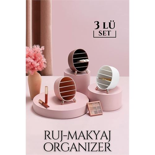 Takaz Global 3 Lü Set Makyaj Organizeri Altrenotti Design