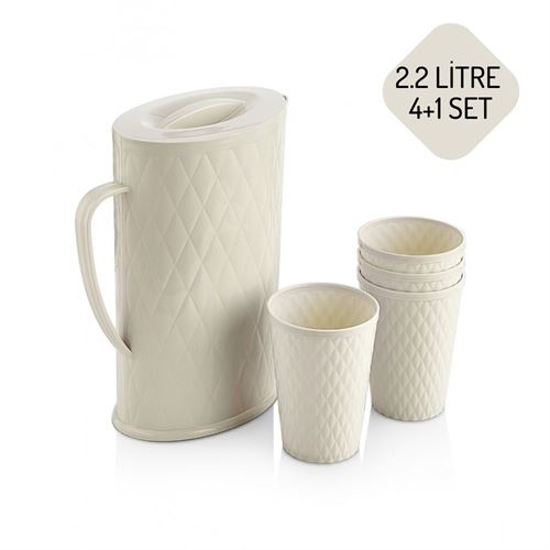 Takaz Global Blaustein 4+1 Sürahi Bardak Seti BEYAZ
