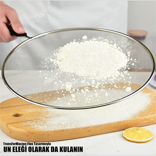 Takaz Global Flou Kızartma Yağ Sıçratmaz ve Un Eleği
