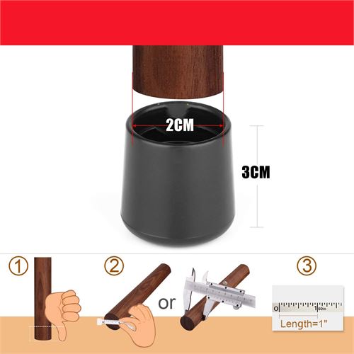 Takaz Global 24 lü Sandalye Bacak Zemin Koruyucu 2 cm Çap