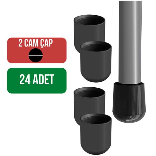 Takaz Global 24 lü Sandalye Bacak Zemin Koruyucu 2 cm Çap