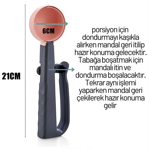 Takaz Global Vigano Otomatik Dondurma Porsiyonlama Kaşığı