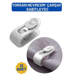 Takaz Global Yorgan Çarşaf Kılıf Sabitleyici 12 Adet Klips