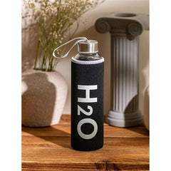 Takaz Global Missana Kılıflı Cam Matara 750 ML Siyah