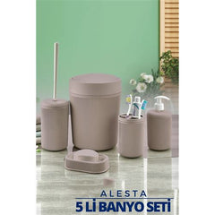 Takaz Global 5 li Banyo Seti Alesta Design LATTE 718155