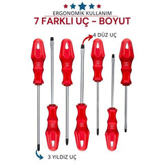 Takaz Global Tornavida Seti Yıldız Düz 7 Uçlu 718191
