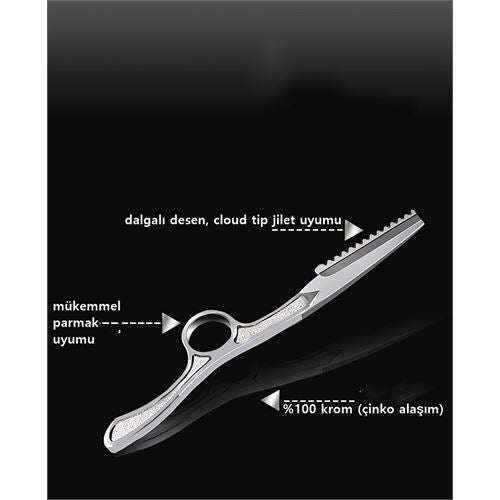 Takaz Global Saç Sakal İnceltme Usturası Metal Absolute Design