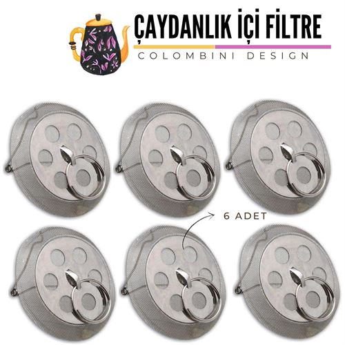 Takaz Global Demlik İçi Çay Filtresi 6 ADET Colombini Design