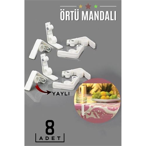 Takaz Global Yaylı Masa Örtüsü Mandalı 8 ADET