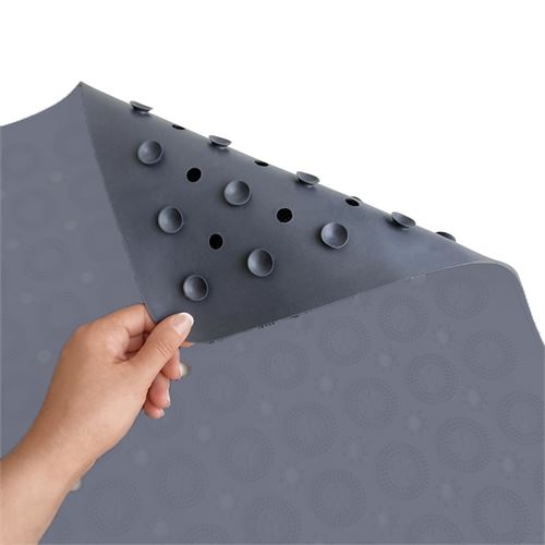 Takaz Global Kabin Banyo Paspası 81 Vantuzlu  Karree Design GRİ