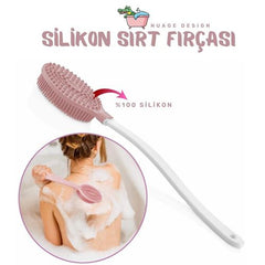 Takaz Global Banyo Sırt Fırçası Silikon Nuage Design PEMBE