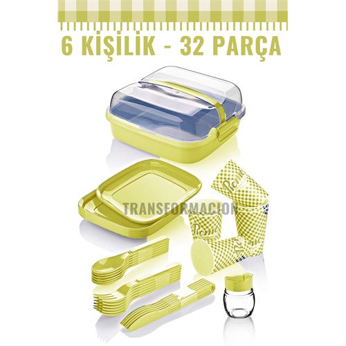 Takaz Global 6 Kişilik Piknik Seti Gervasoni Design SARI