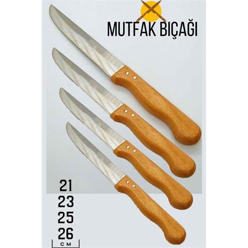 Takaz Global Mutfak Ekmek Bıçağı Ahşap Sap 4 Boy Set