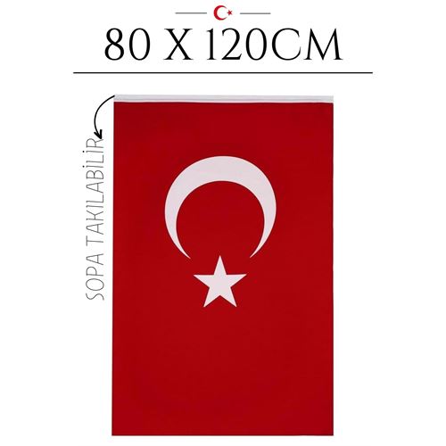 Takaz Global Türk Bayrağı Kumaş 80x120cm