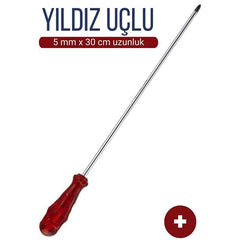 Takaz Global 5 mm Uç 30 Cm Uzunluk Yıldız Uç Tornavida