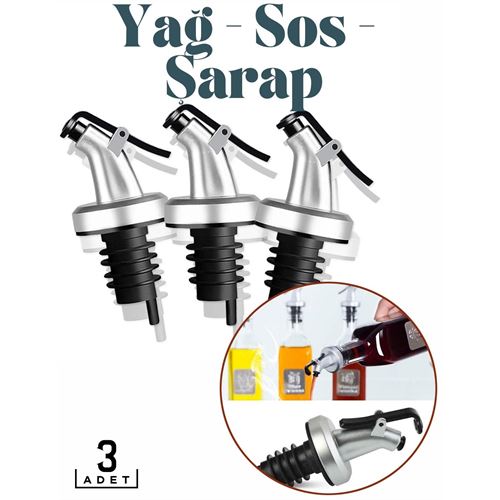 Takaz Global Şişe Tıpa Dağıtıcı Akış Seti 3'lü BiancoLilla Design