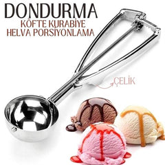 Takaz Global Dondurma Porsiyonlama Kaşığı Kurabiye Köfte Helva