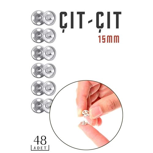 Takaz Global Metal ÇıtÇıt 15 mm 48 Adet NO:4