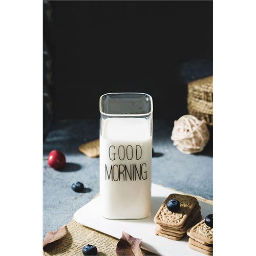 Takaz Global Kare Good Morning Bardak Borosilikat 2 ADET
