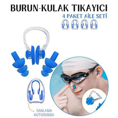 Takaz Global Kulak ve Burun Tıkayıcı Havuz 4 lü Aile Seti