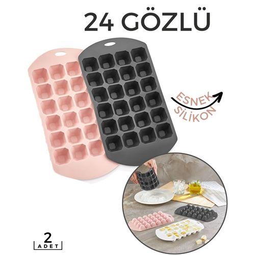 Takaz Global Hızlı Buz Kalıbı 2 li 24 Bölme Esnek Silikon