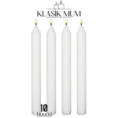 Takaz Global 10 Adet Klasik Mum Seti