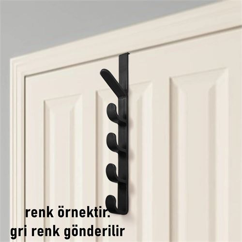 Takaz Global 5 Sıralı Kapı Askısı Bozzetti Design 5 ADET GRİ