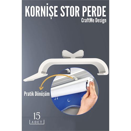 Takaz Global Kornişe Stor Perde Montaj Aparatı 15 ADET