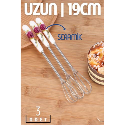 Takaz Global 3 lü Seramik Başlı Uzun Çırpıcı Loredana Lombardo Design