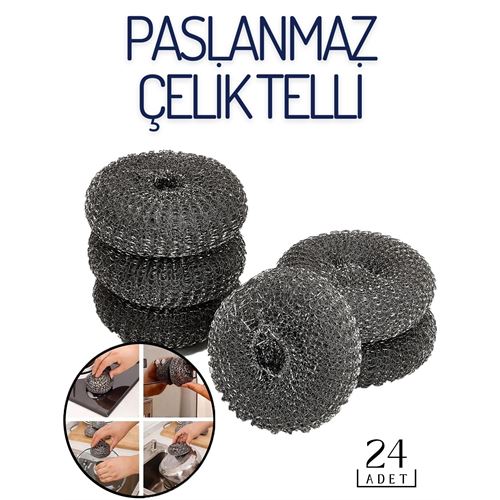 Takaz Global Çelik Tel Bulaşık Teli Vick Design 24 lü