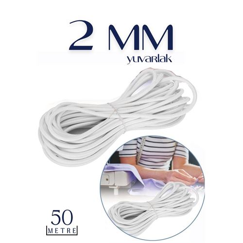 Takaz Global Bel Paça Giysi Lastiği 2 mm 50 Mt