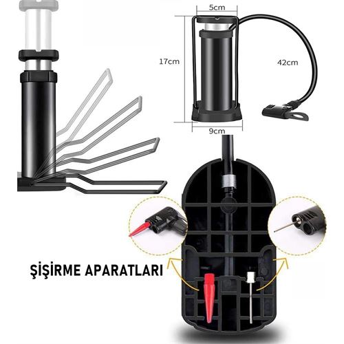 Takaz Global Mini Şişirici Ayak Pompası Valentino Design