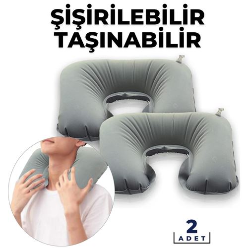 Takaz Global Taşınabilir Boyun Uyku Yastığı 2 ADET Aile Paketi