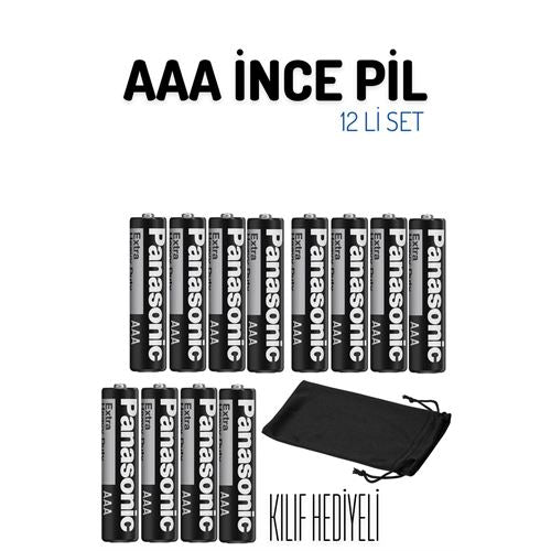 Panasonic HeavyDuty AAA İnce Kalem Pil Kılıfında 12 li Set