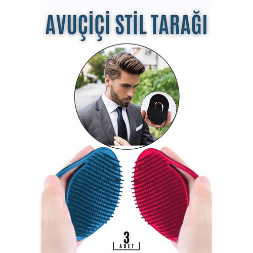 Takaz Global Sakinleştirici Sakal Saç Stil Tarağı 3 lü Set Beretta Design