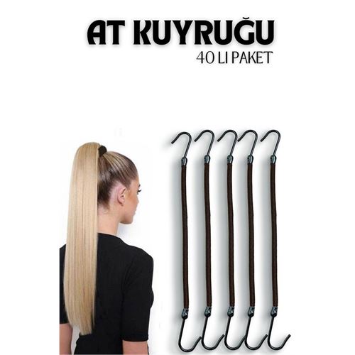 Takaz Global Kancalı At Kuyruğu Lastik Toka 40 ADET Viloria Design